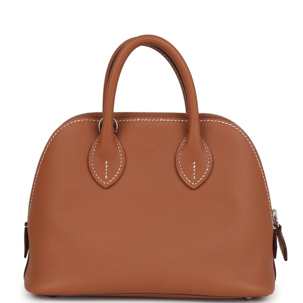 Hermes 1923 Bolide Mini Gold Evercolor Palladium Hardware - Image 4