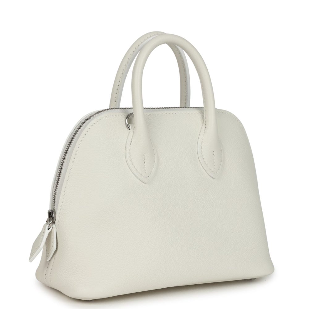 Hermes 1923 Bolide Mini New White Evercolor Palladium Hardware - Image 2