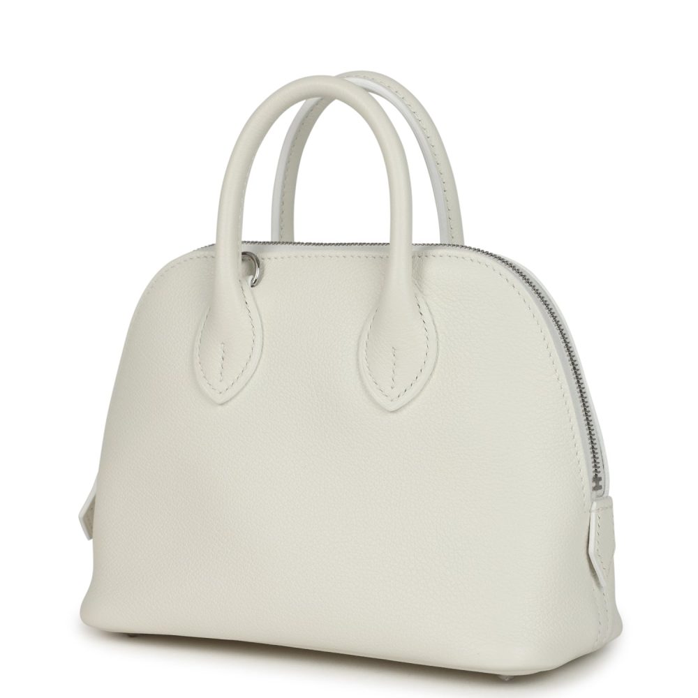 Hermes 1923 Bolide Mini New White Evercolor Palladium Hardware - Image 5