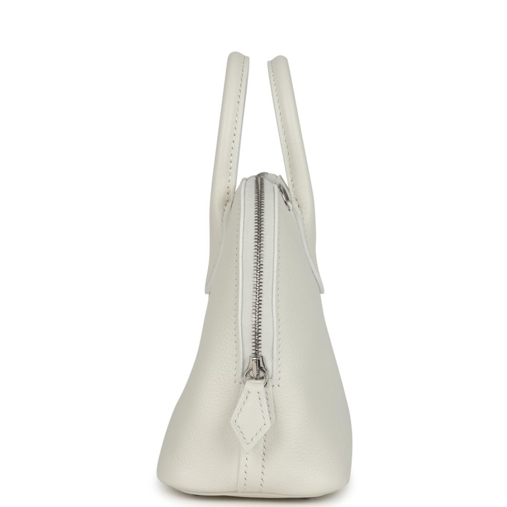 Hermes 1923 Bolide Mini New White Evercolor Palladium Hardware - Image 3
