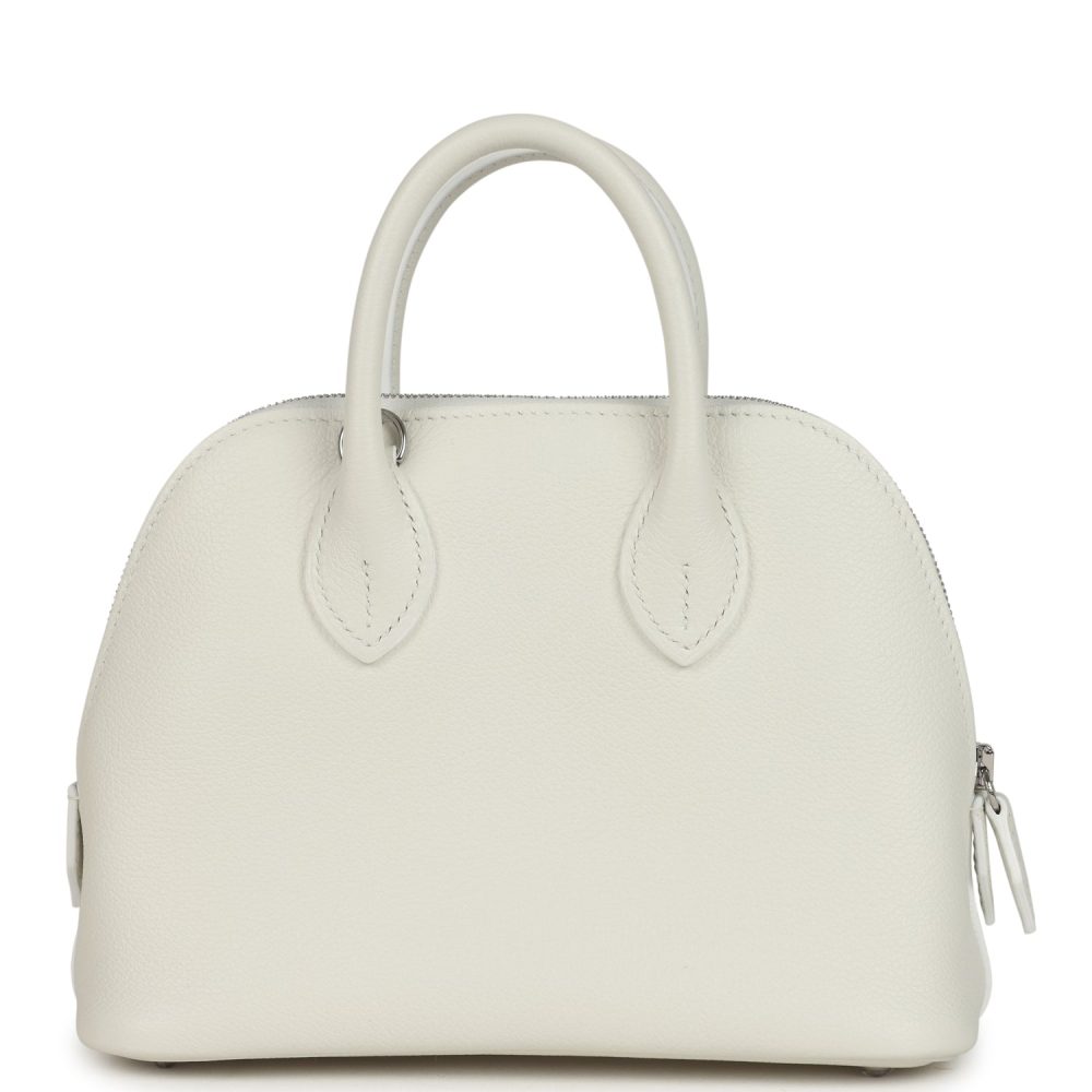 Hermes 1923 Bolide Mini New White Evercolor Palladium Hardware - Image 4
