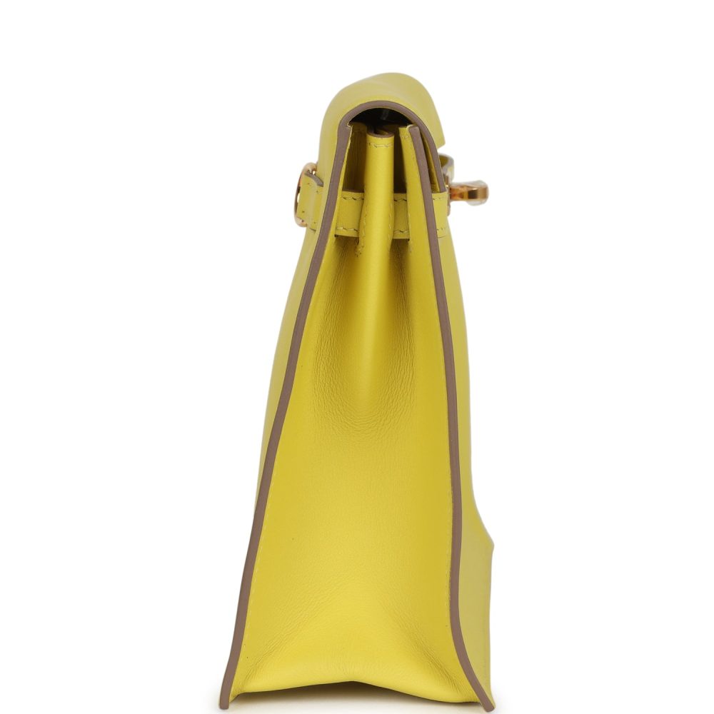 Hermes Kelly Danse Lime Swift Rose Gold Hardware - Image 3