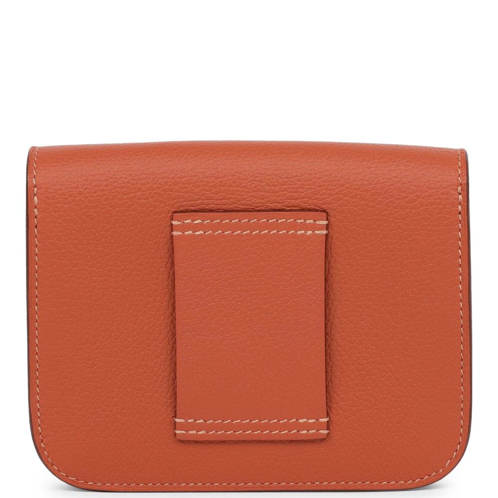 Hermes Constance Slim Wallet Brique Evercolor Palladium Hardware - Image 4