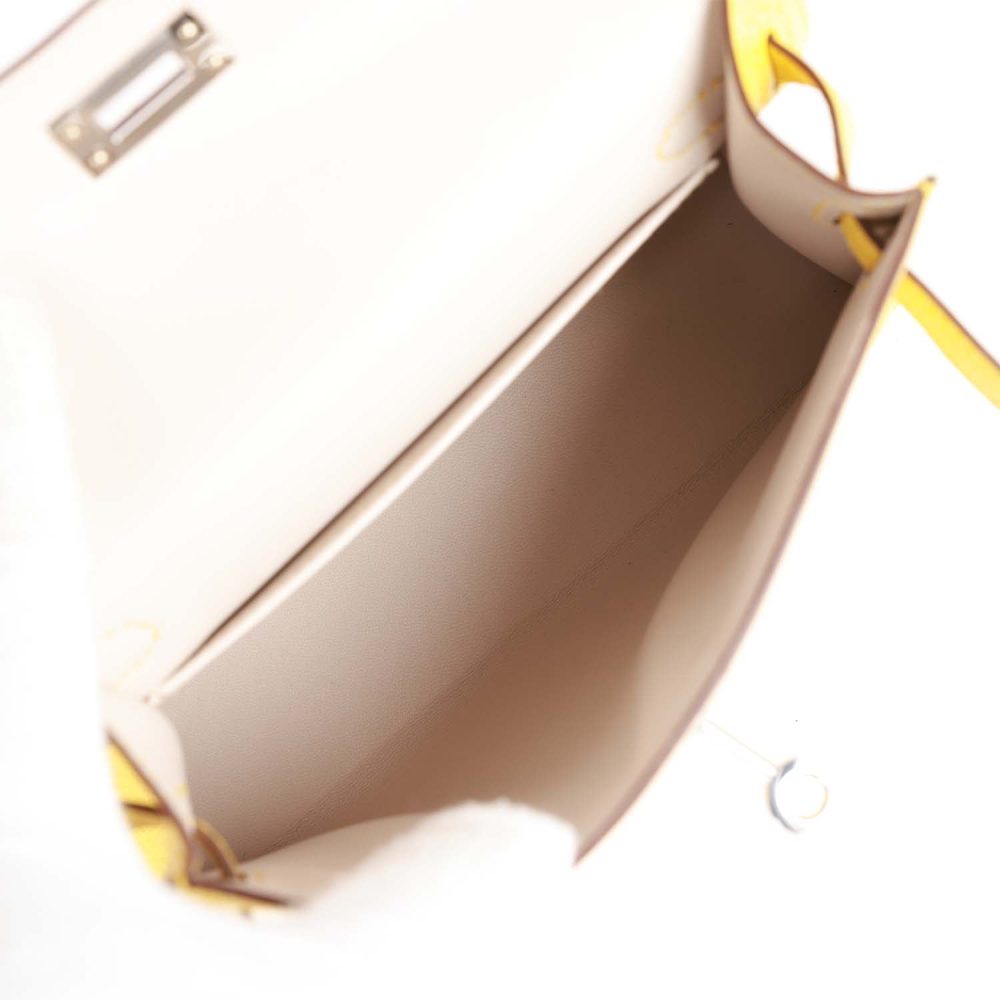 Hermes Kelly Sellier 20 Jaune de Naples Verso Ch??vre Palladium Hardware - Image 8
