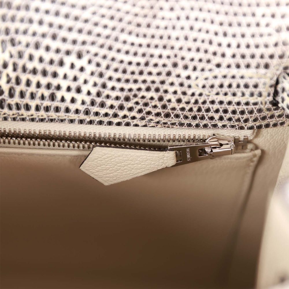 Hermes Kelly Sellier 25 Ombre Varanus Salvator Lizard Palladium Hardware - Image 9