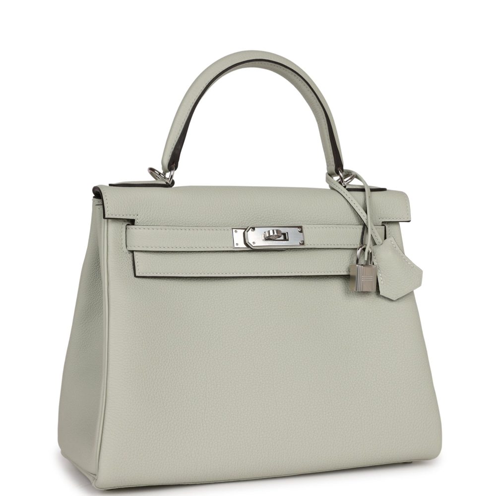 Hermes Kelly Retourne 28 Gris Neve Togo Palladium Hardware - Image 2