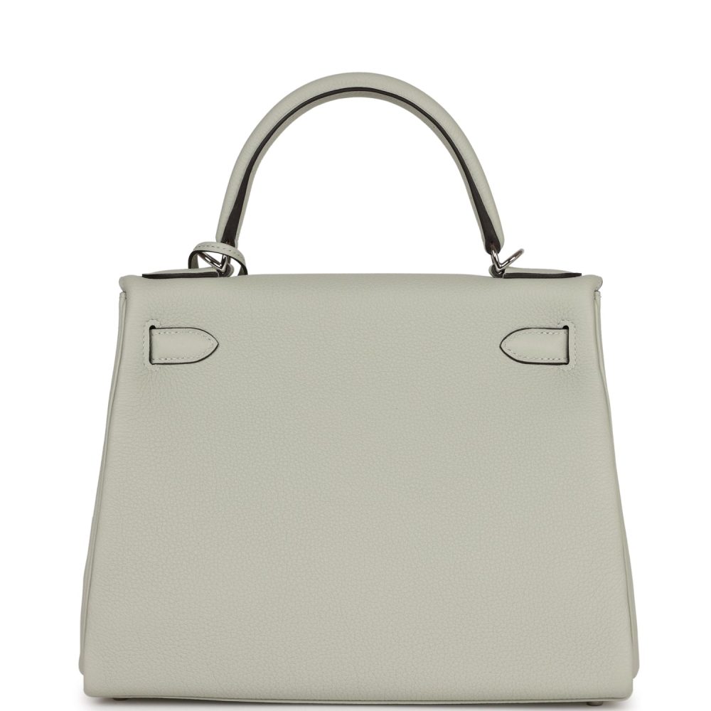 Hermes Kelly Retourne 28 Gris Neve Togo Palladium Hardware - Image 4