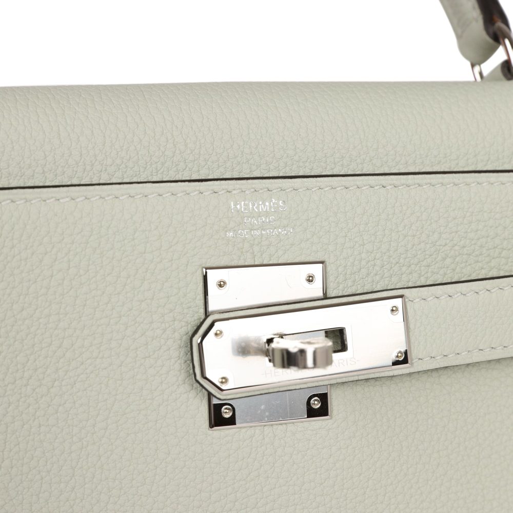 Hermes Kelly Retourne 28 Gris Neve Togo Palladium Hardware - Image 7