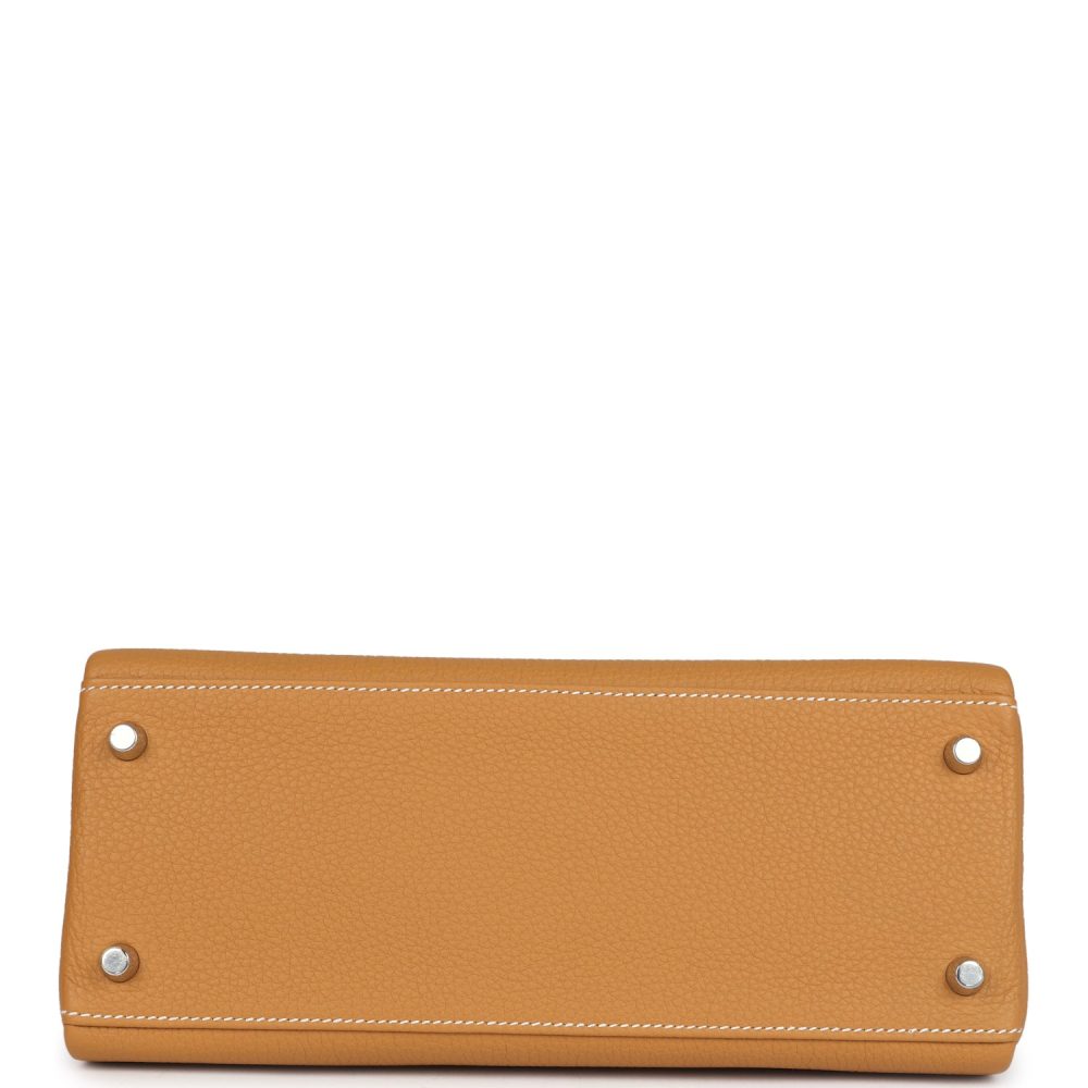 Hermes Kelly Retourne 28 Naturel Sable Togo Palladium Hardware - Image 6