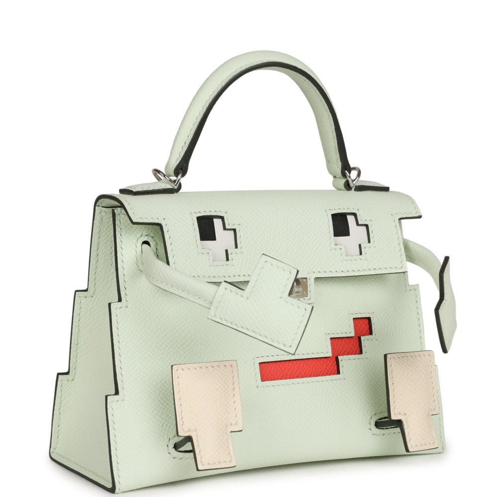 Hermes "Quelle Idolle" Picto Kelly Doll Vert Fizz Epsom Palladium Hardware - Image 2