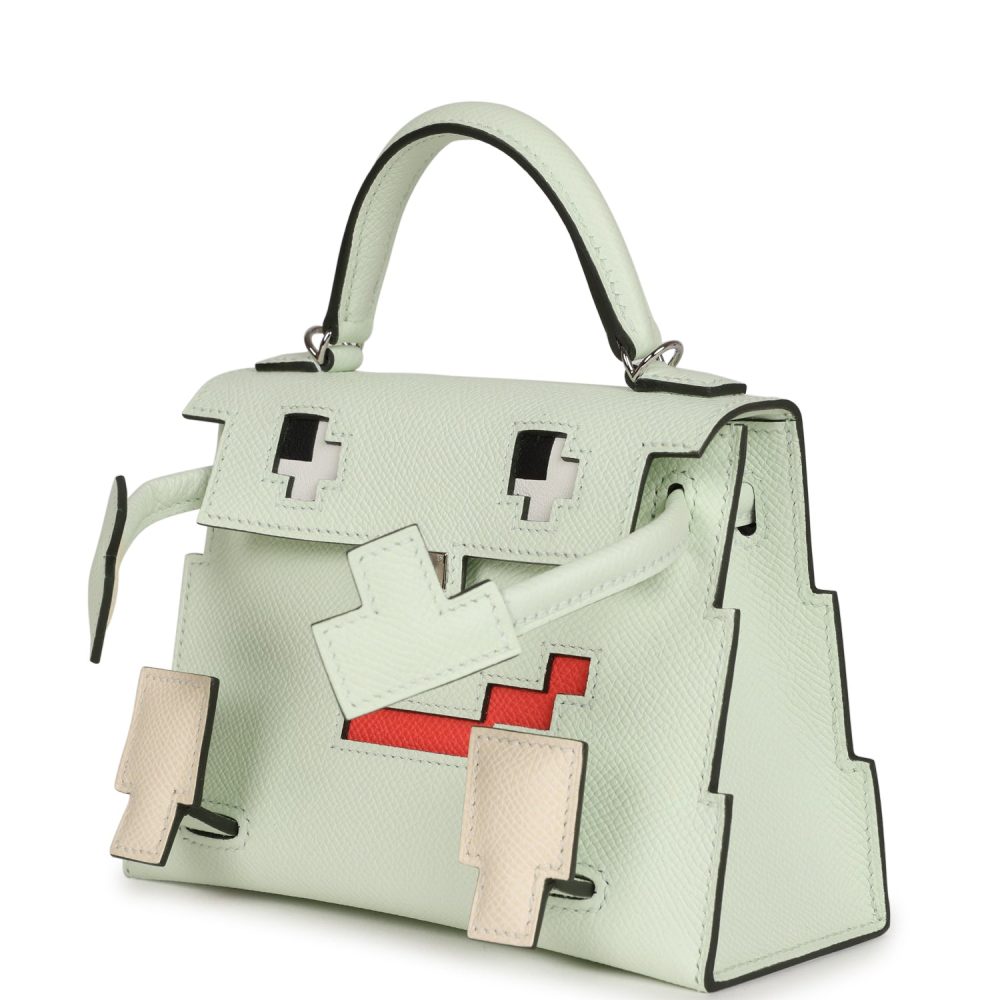 Hermes "Quelle Idolle" Picto Kelly Doll Vert Fizz Epsom Palladium Hardware - Image 5