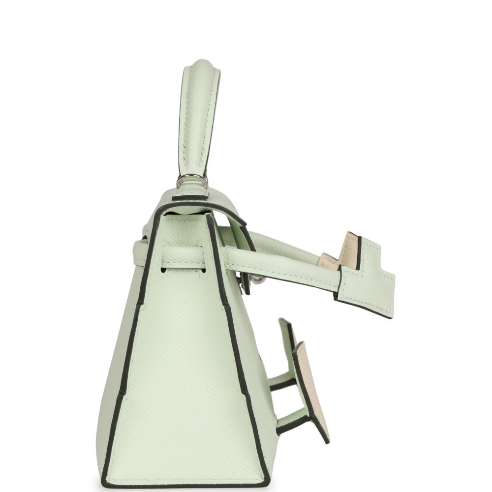 Hermes "Quelle Idolle" Picto Kelly Doll Vert Fizz Epsom Palladium Hardware - Image 3