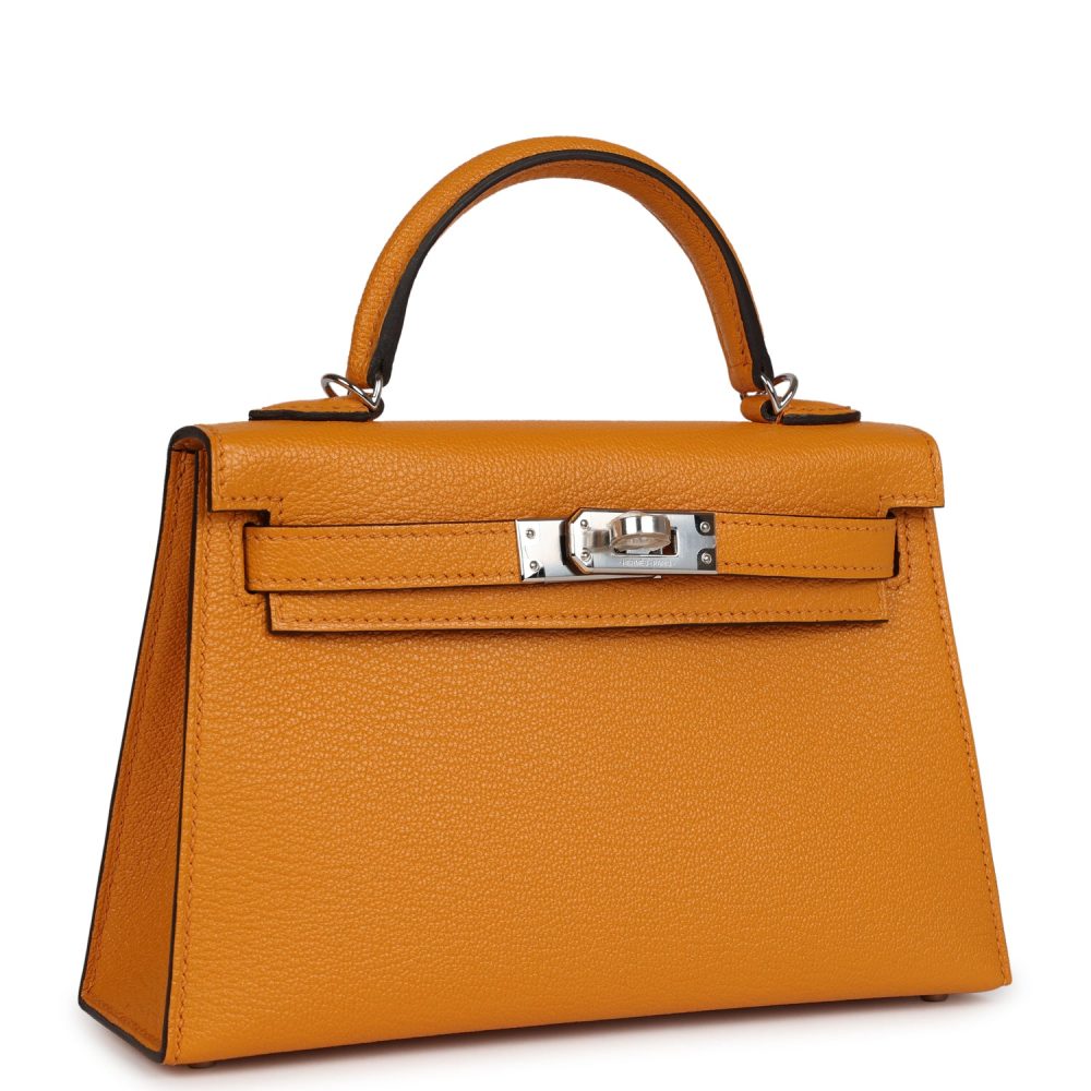 Hermes Kelly Sellier 20 Moutarde Chevre Palladium Hardware - Image 2