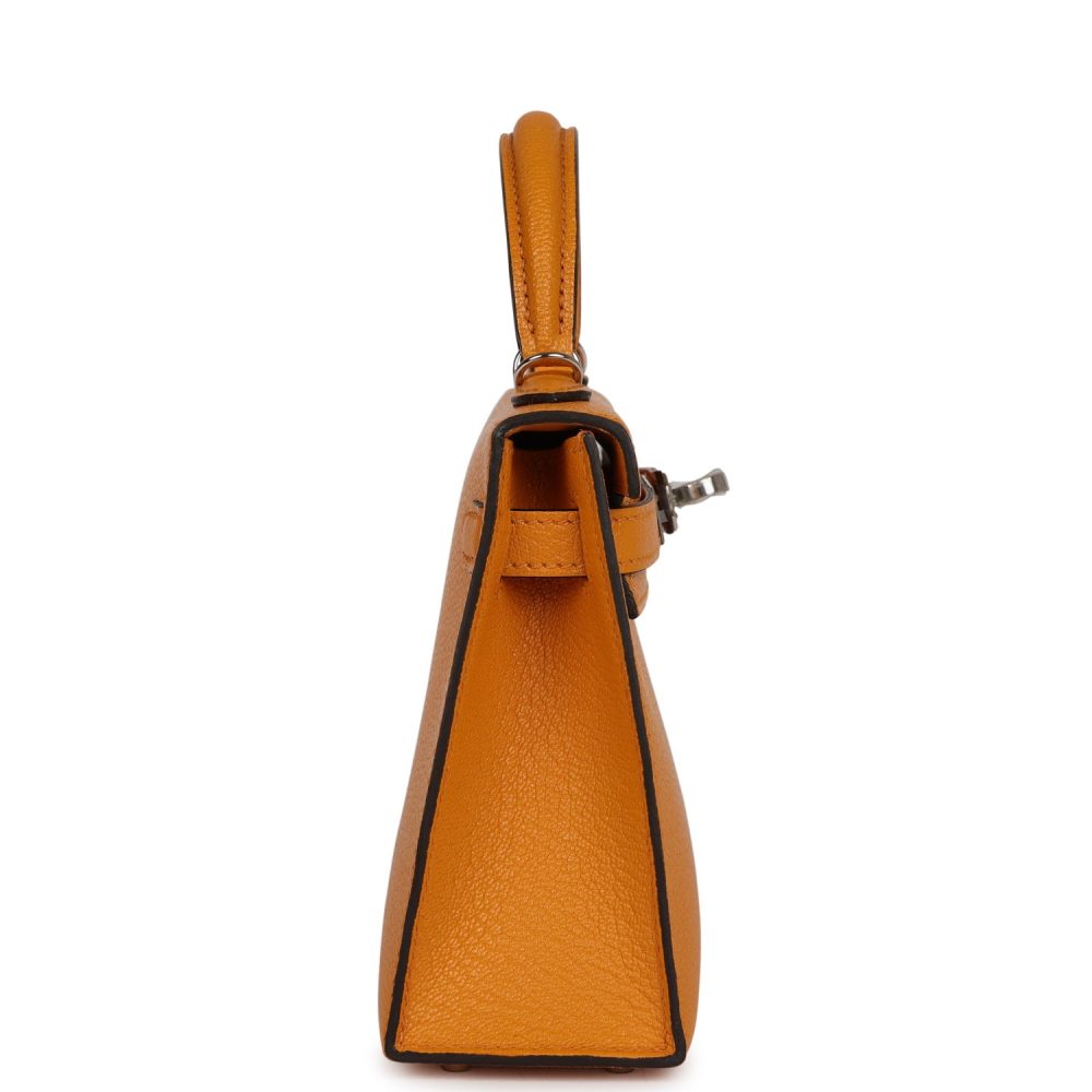 Hermes Kelly Sellier 20 Moutarde Chevre Palladium Hardware - Image 3