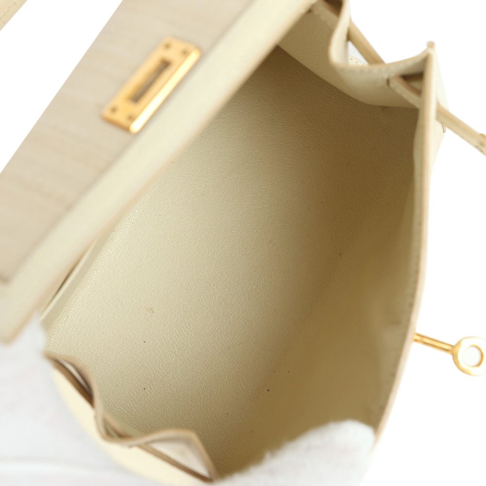 Vintage Hermes Kelly Sellier 20 Parchemin Crinoline and Box Gold Hardware - Image 9