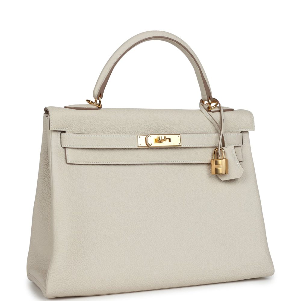 Hermes Kelly Retourne 32 Craie Togo Gold Hardware - Image 2