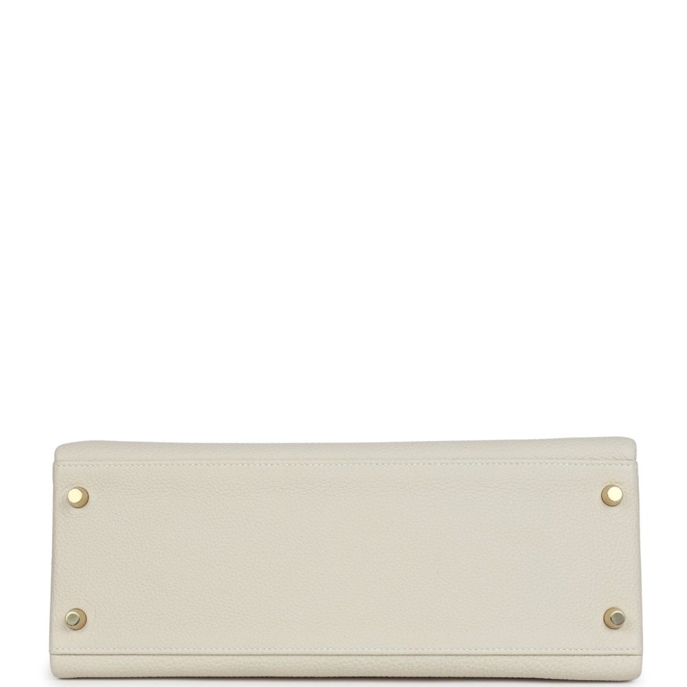 Hermes Kelly Retourne 32 Craie Togo Gold Hardware - Image 6