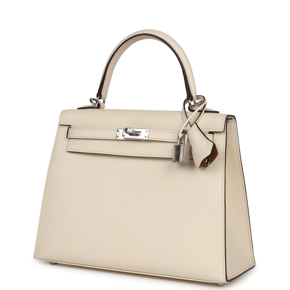 Hermes Kelly Sellier 25 Nata Verso Epsom Palladium Hardware - Image 5