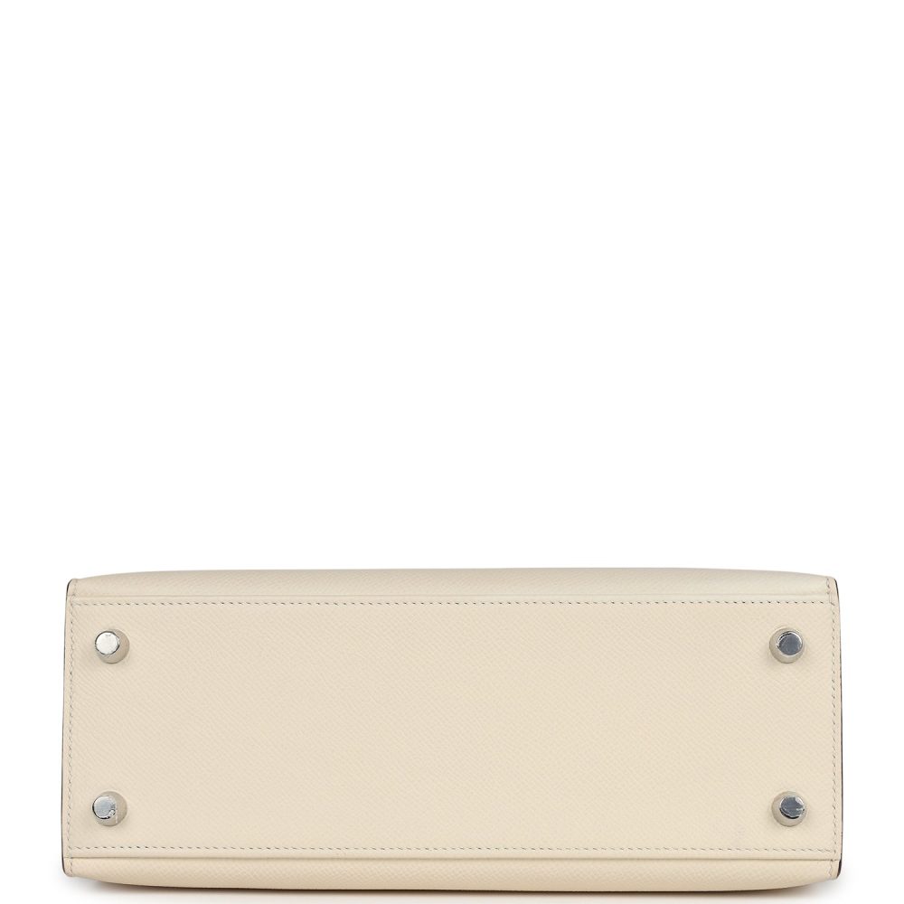 Hermes Kelly Sellier 25 Nata Verso Epsom Palladium Hardware - Image 6