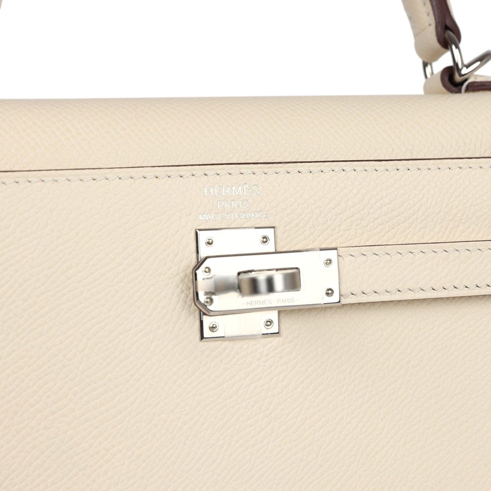 Hermes Kelly Sellier 25 Nata Verso Epsom Palladium Hardware - Image 7