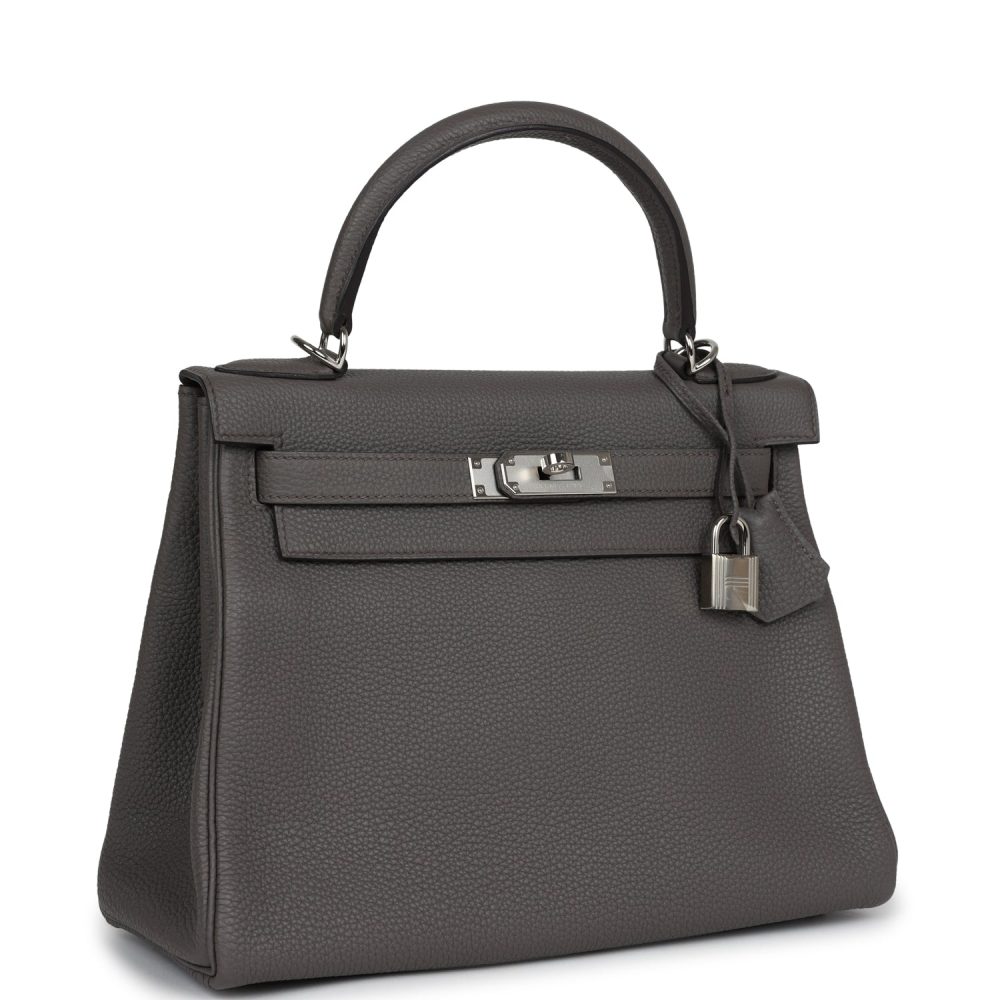 Hermes Kelly Retourne 28 Etain Togo Palladium Hardware - Image 2