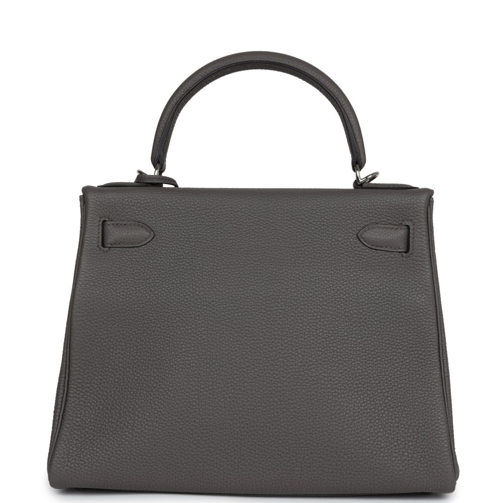 Hermes Kelly Retourne 28 Etain Togo Palladium Hardware - Image 4