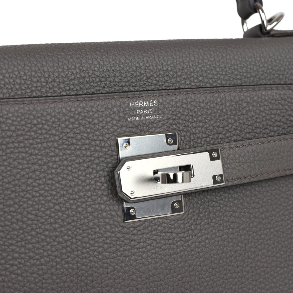 Hermes Kelly Retourne 28 Etain Togo Palladium Hardware - Image 7