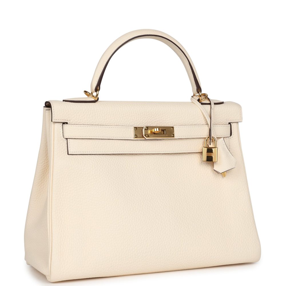 Pre-owned Hermes Kelly Retourne 32 Nata Clemence Gold Hardware - Image 2