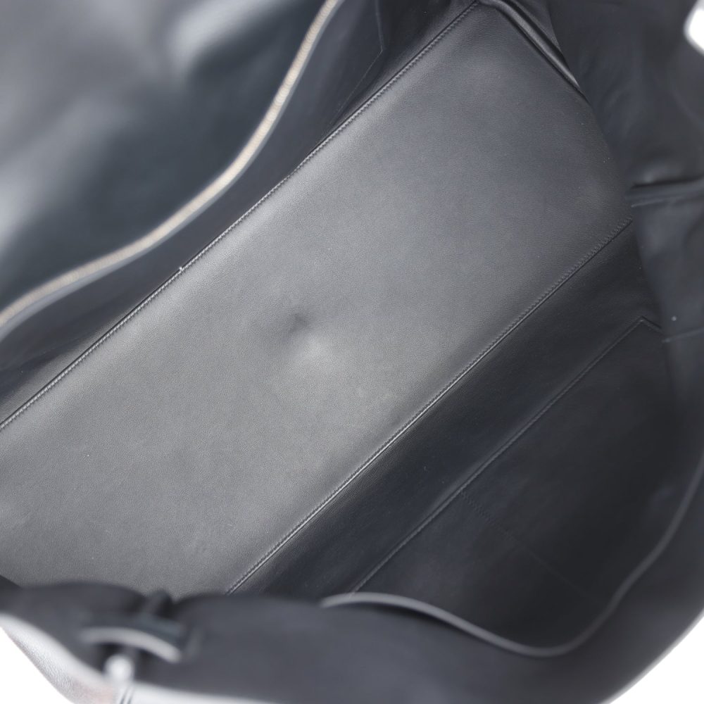 Pre-owned Hermes Kelly Voyage 50 Black Evercolor Palladium Hardware - Image 9
