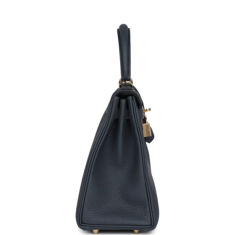 Hermes Kelly Retourne 25 Gris Misty Togo Permabrass Hardware - Image 4