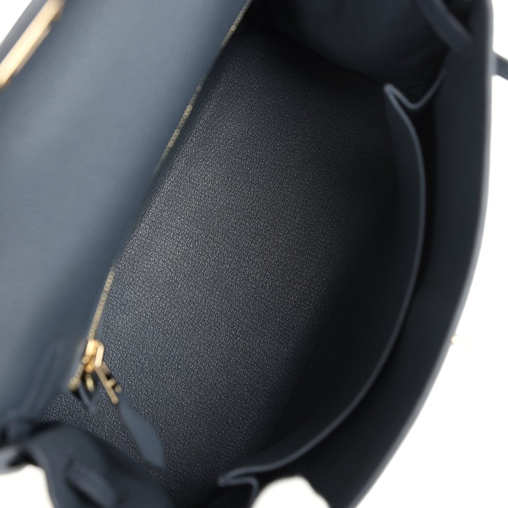 Hermes Kelly Retourne 25 Gris Misty Togo Permabrass Hardware - Image 8