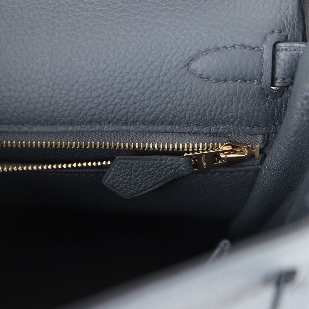 Hermes Kelly Retourne 25 Gris Misty Togo Permabrass Hardware - Image 9