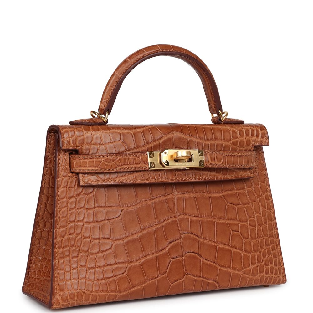 Hermes Kelly Sellier 20 Gold Matte Alligator Gold Hardware - Image 2