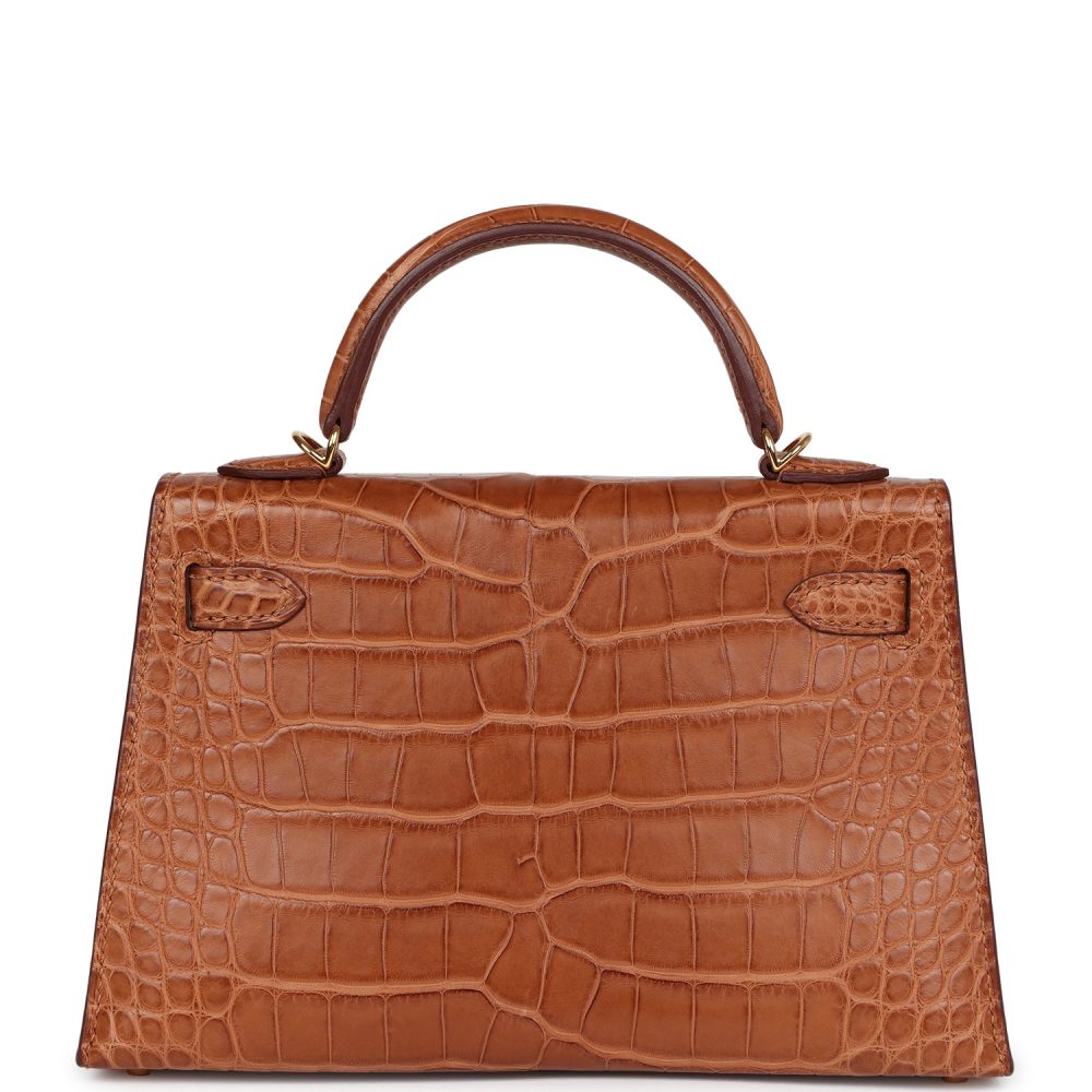 Hermes Kelly Sellier 20 Gold Matte Alligator Gold Hardware - Image 4