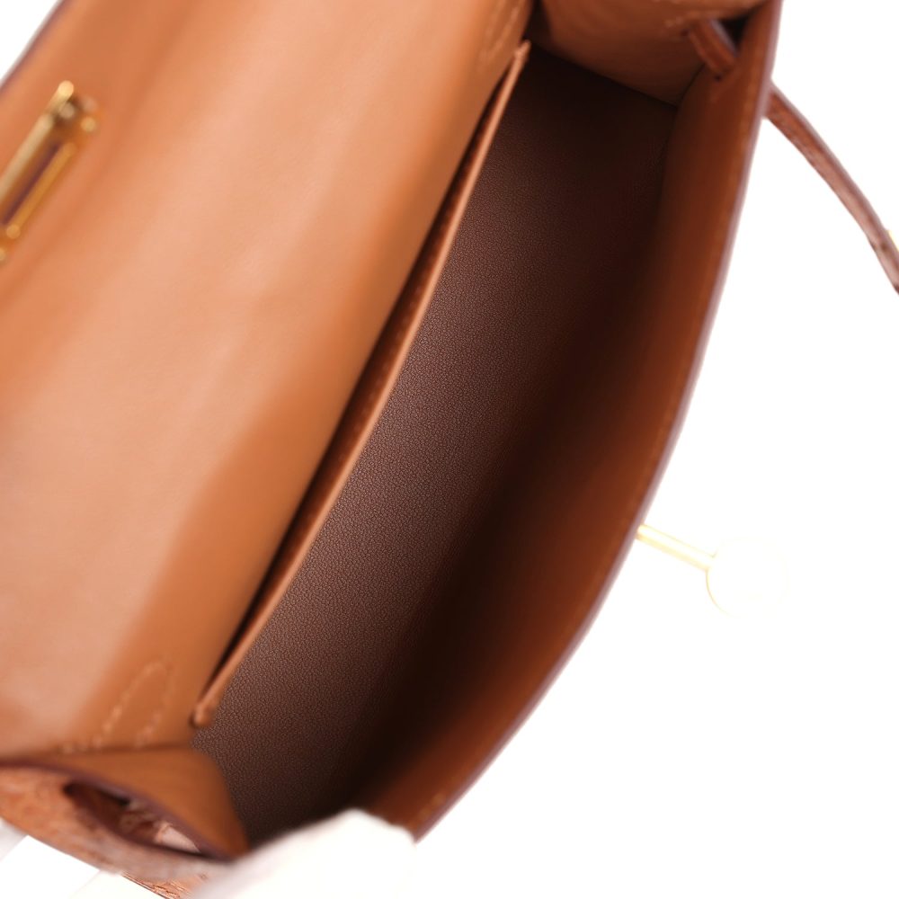 Hermes Kelly Sellier 20 Gold Matte Alligator Gold Hardware - Image 8