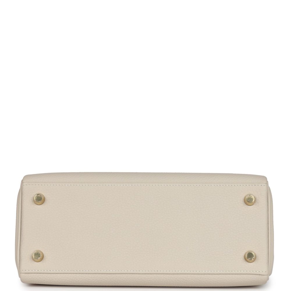 Hermes Kelly Retourne 25 Craie Togo Gold Hardware - Image 6