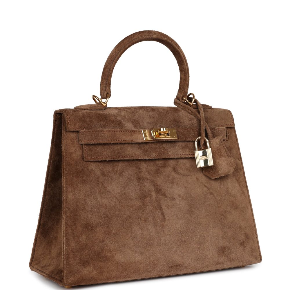 Vintage Hermes Kelly Sellier 25 Brown Doblis Gold Hardware - Image 2