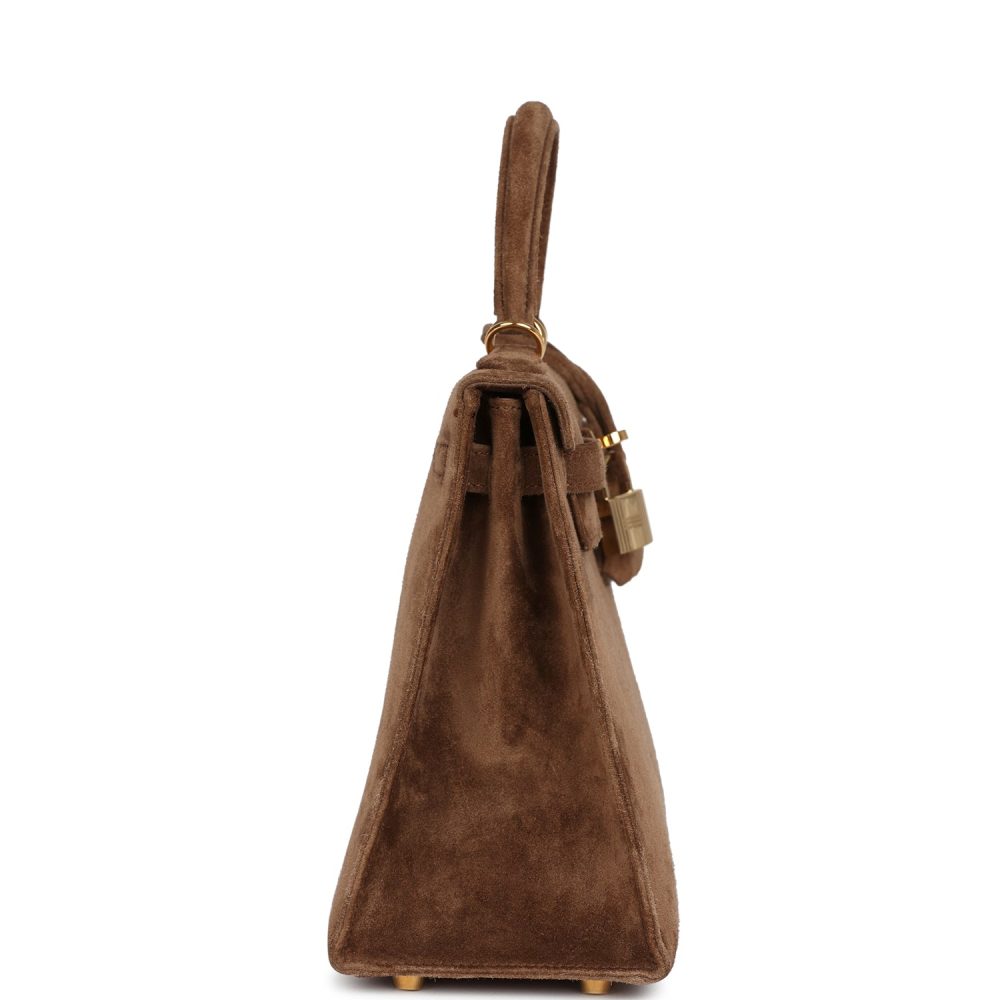 Vintage Hermes Kelly Sellier 25 Brown Doblis Gold Hardware - Image 3