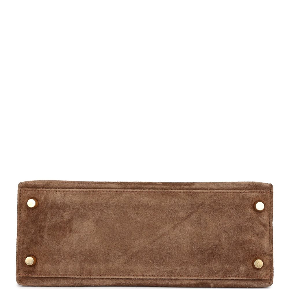 Vintage Hermes Kelly Sellier 25 Brown Doblis Gold Hardware - Image 6