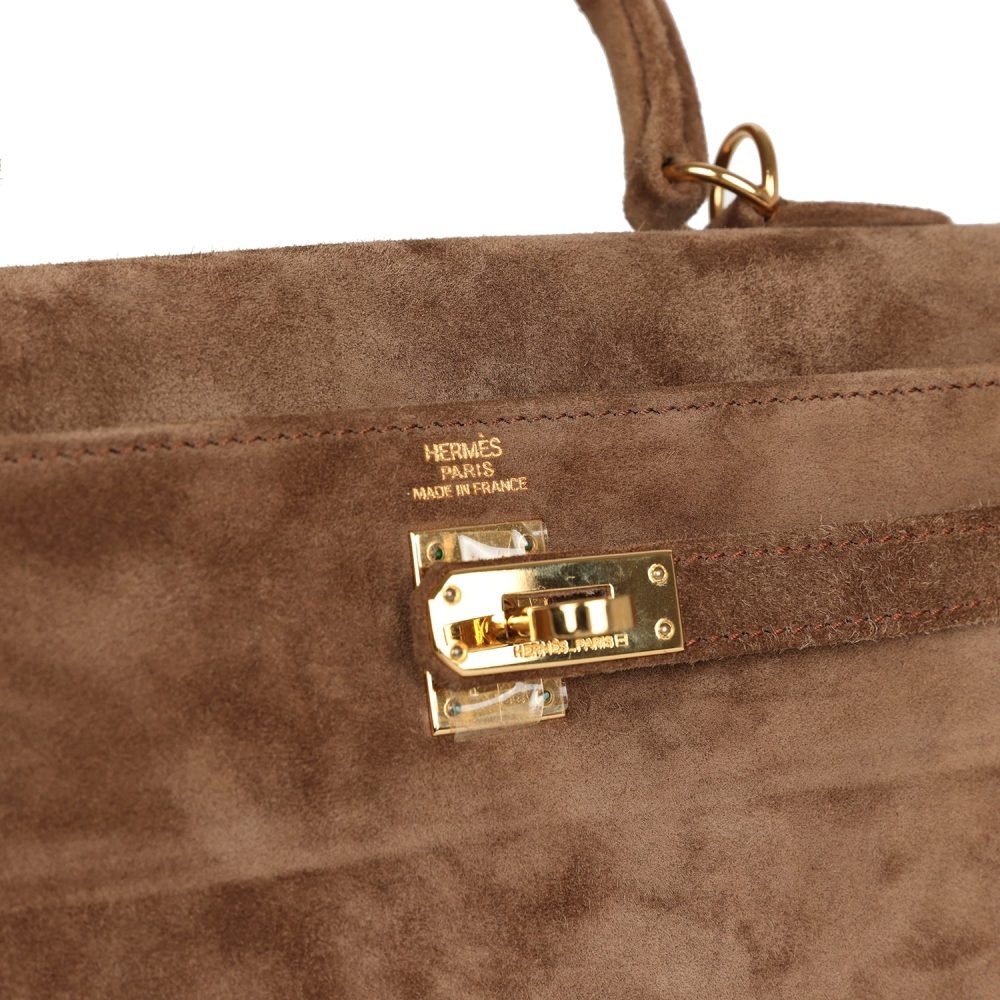Vintage Hermes Kelly Sellier 25 Brown Doblis Gold Hardware - Image 7
