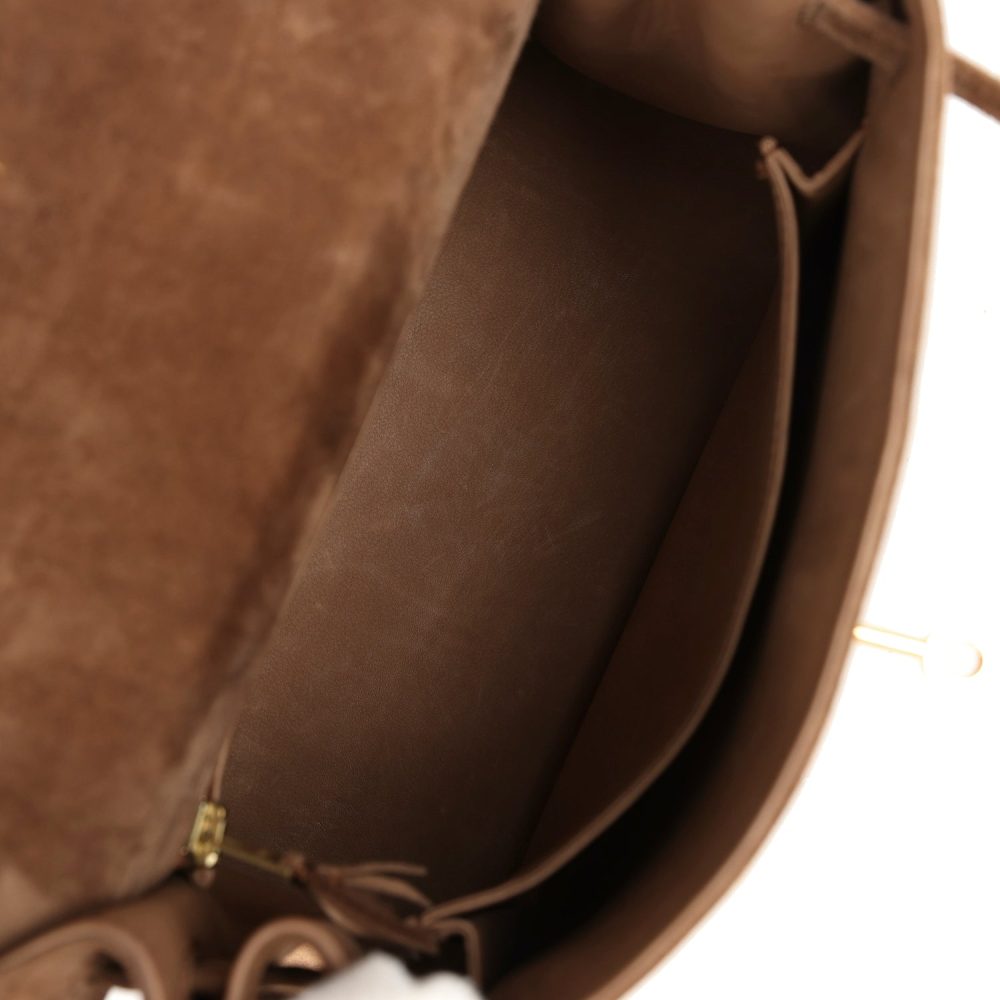 Vintage Hermes Kelly Sellier 25 Brown Doblis Gold Hardware - Image 8