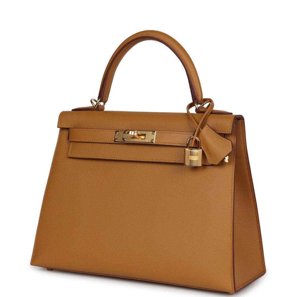 Hermes Kelly Sellier 28 Sesame Epsom Gold Hardware - Image 5