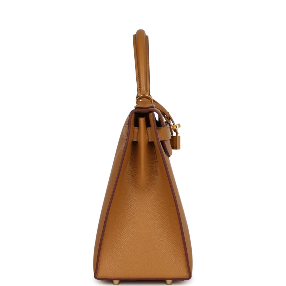 Hermes Kelly Sellier 28 Sesame Epsom Gold Hardware - Image 3