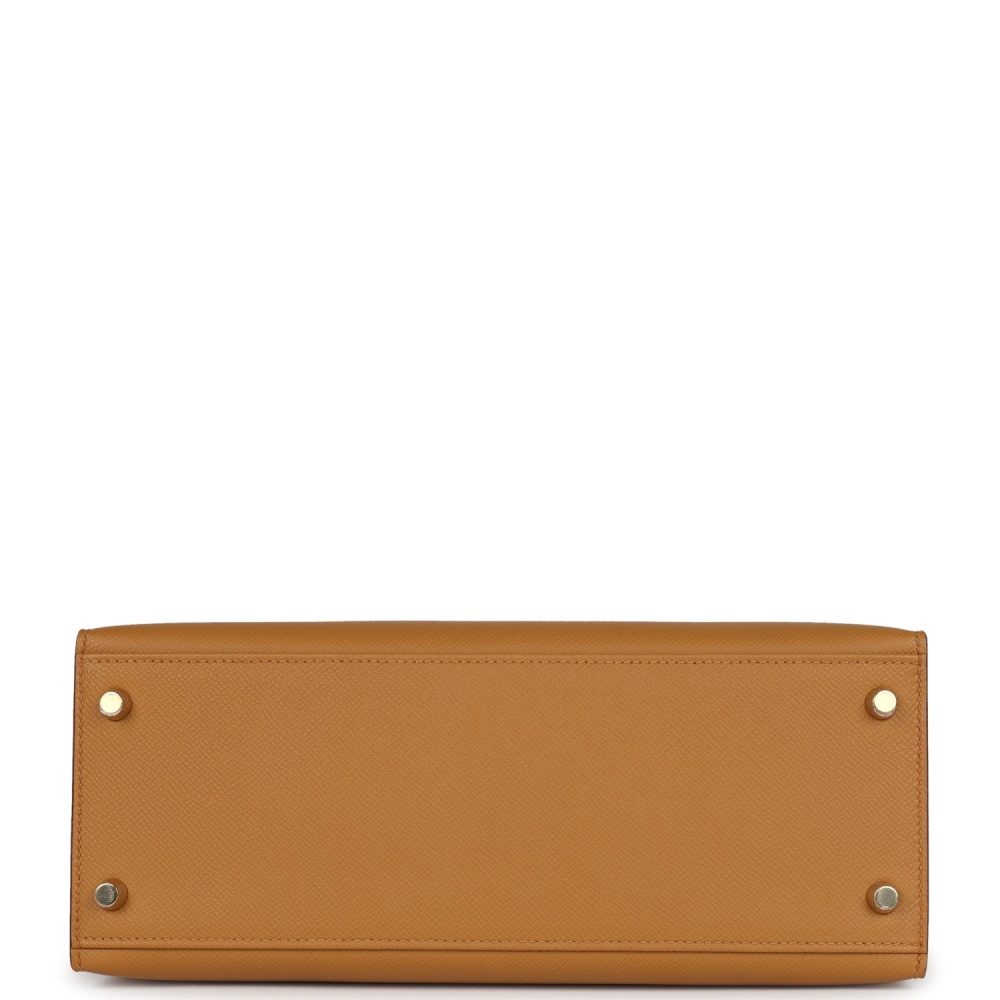 Hermes Kelly Sellier 28 Sesame Epsom Gold Hardware - Image 6