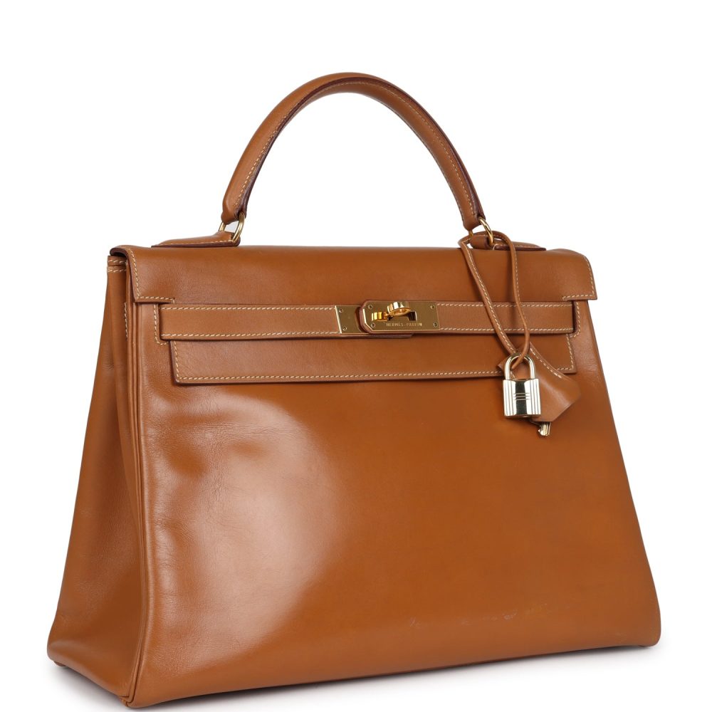 Vintage Hermes Kelly Retourne 32 Naturel Sable Chamonix Gold Hardware - Image 2