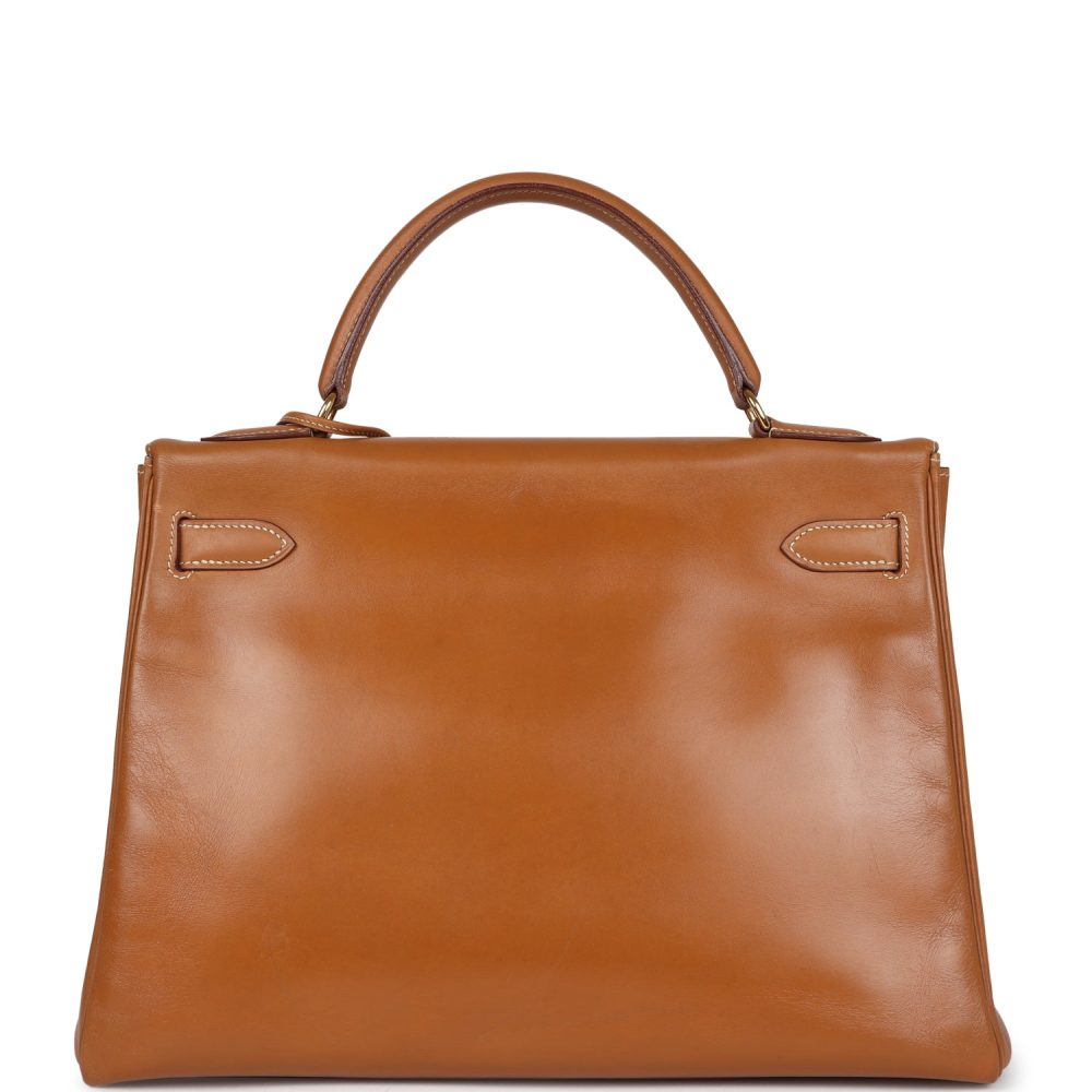 Vintage Hermes Kelly Retourne 32 Naturel Sable Chamonix Gold Hardware - Image 4