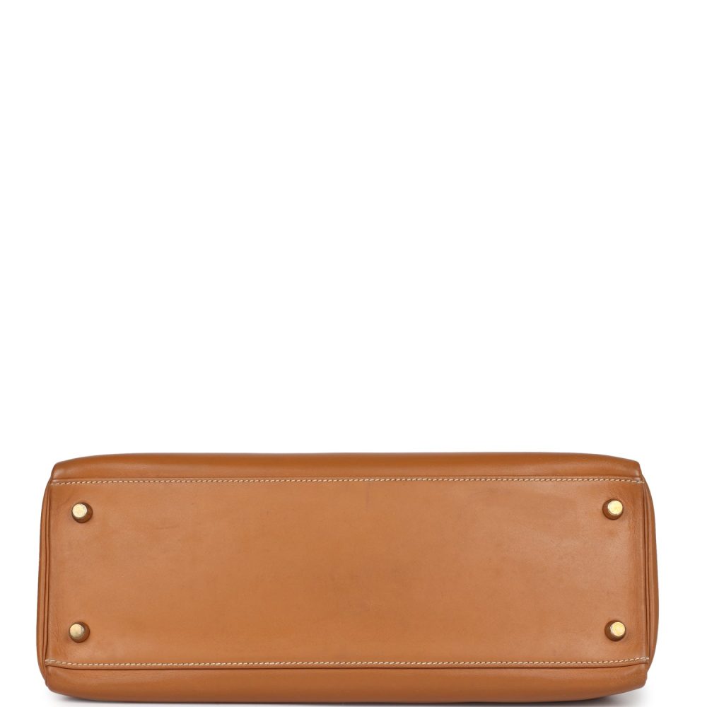 Vintage Hermes Kelly Retourne 32 Naturel Sable Chamonix Gold Hardware - Image 6