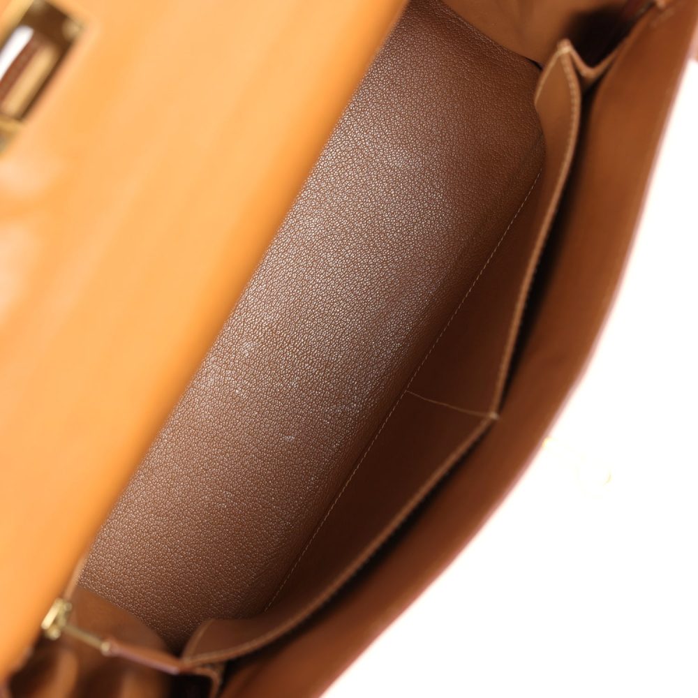 Vintage Hermes Kelly Retourne 32 Naturel Sable Chamonix Gold Hardware - Image 8