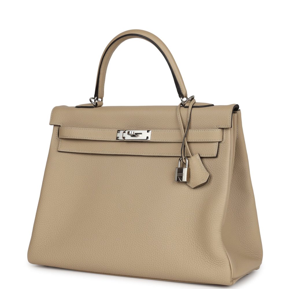Hermes Kelly Retourne 35 Trench Togo Palladium Hardware - Image 5