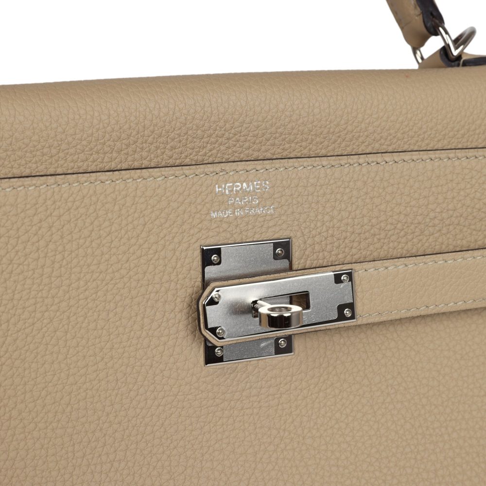 Hermes Kelly Retourne 35 Trench Togo Palladium Hardware - Image 7